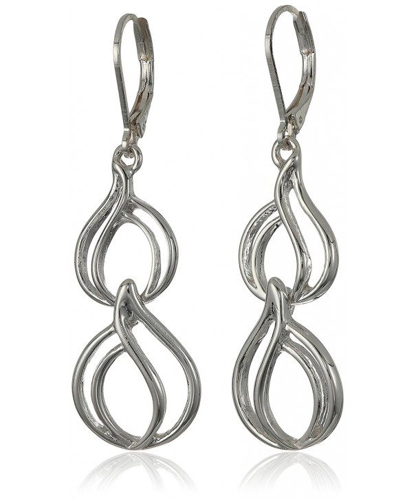 Napier Silver Tone Double Drop Earrings