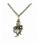 Octopus Charm Necklace Antique Overlay