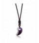 AmorWing Crystals Amethyst Magatama Necklace