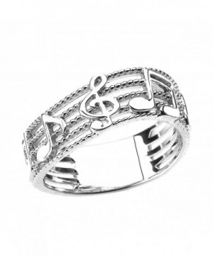 Treble Musical Notes Sterling Silver