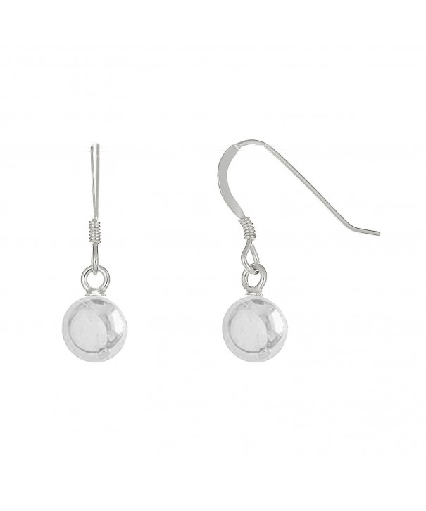 Sterling Silver Shiny Dangle Earrings