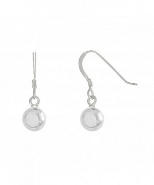 Sterling Silver Shiny Ball Dangle Drop Earrings 8mm Hook Clasp ...