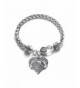 Football Bracelet Silver Lobster Crystal