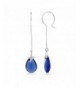 Sterling Silver Simulated Sapphire Earrings