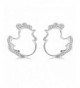 Helen Lete Rhinestone Sterling Earrings