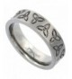 Titanium Wedding Triquetra Trinity Brushed