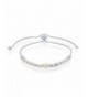 Alternating Swarovski Simulated Adjustable Friendship