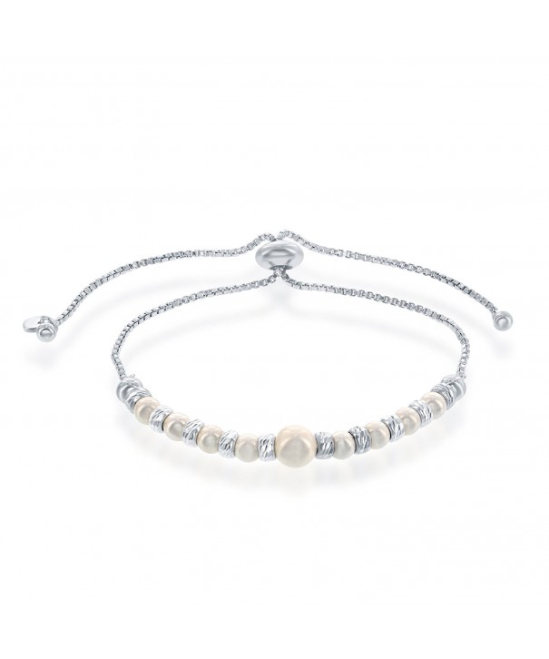 Alternating Swarovski Simulated Adjustable Friendship