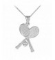 Sterling Racquets Sports Pendant Necklace