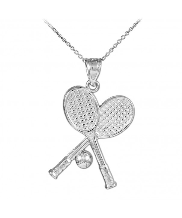Sterling Racquets Sports Pendant Necklace