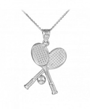 Sterling Racquets Sports Pendant Necklace