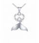 Sterling Zirconia Dolphin Pendant Necklace