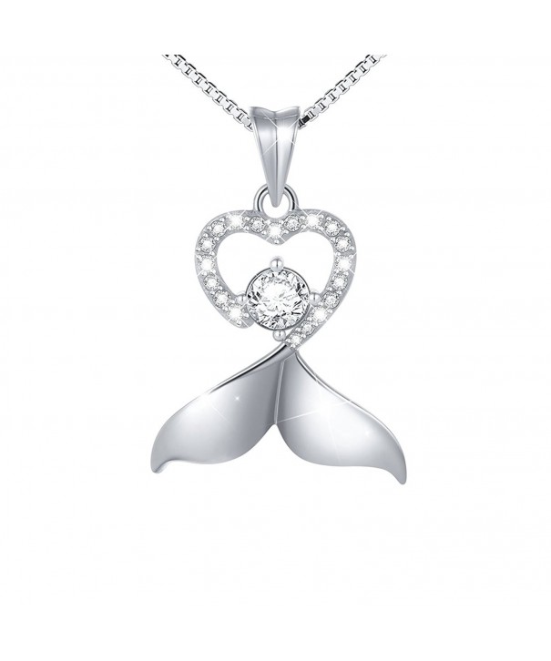 Sterling Zirconia Dolphin Pendant Necklace