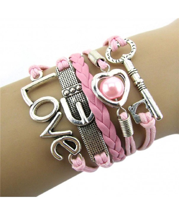 SusenstoneInfinity Heart Fashion Leather Bracelet