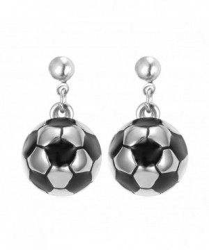 Stainless Steel Soccer Ball Earrings