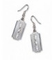 Gothic Dangle Earrings Polished Silver