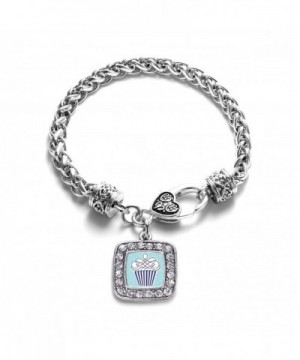 Chevron Cupcake Classic Silver Bracelet