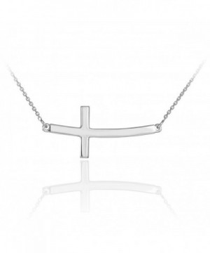 Sterling Silver Pendant Sideways Necklace