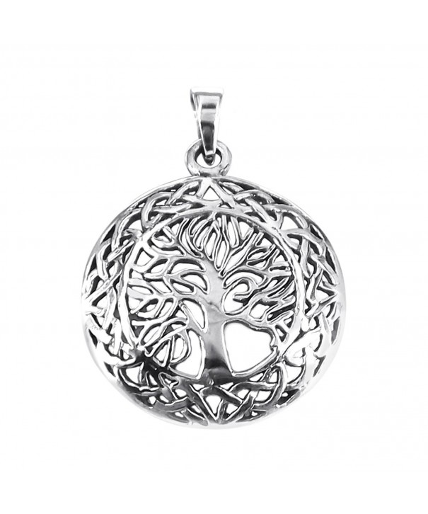 Mystic Celtic Frame Tree of Life .925 Sterling Silver Pendant - CS11J0M6RWB