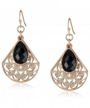 1928 Jewelry Gold Tone Filigree Teardrop