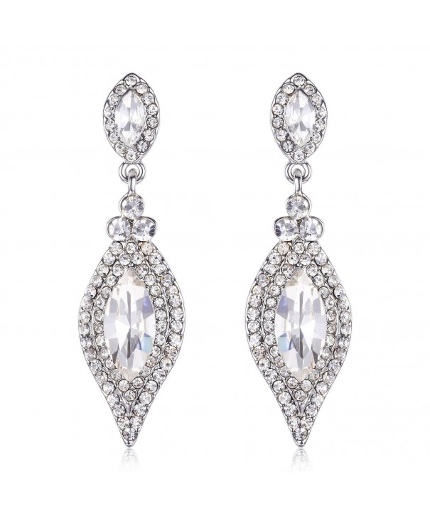 Janefashions AUSTRIAN RHINESTONE CHANDELIER EARRINGS