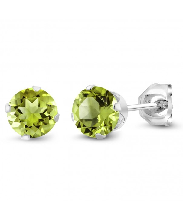 Peridot Gemstone Birthstone Sterling Earrings