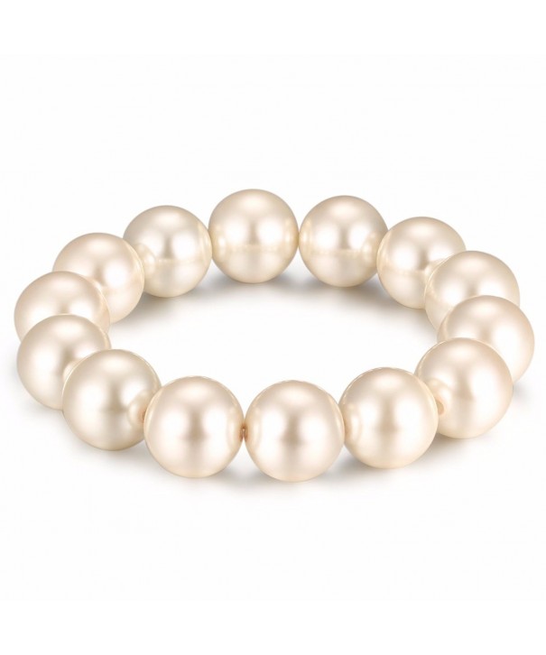 Caperci Stretch Simulated Pearl Bracelet