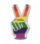 PinMarts Pride Peace Finger Enamel