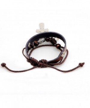 Luvalti Double Cross Leather Bracelet