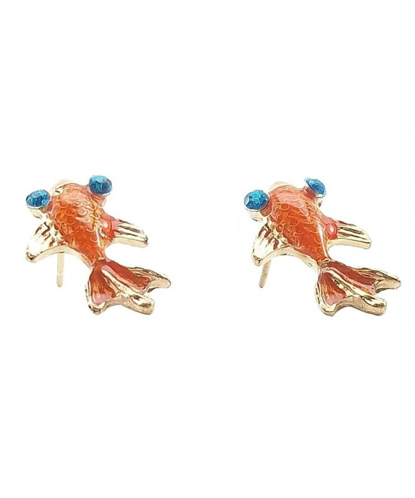 Under Orange Carp Goldfish Earrings