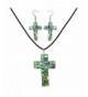 Falari Green Abalone Necklace Earring