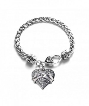 Silver Matron Bracelet Lobster Crystal