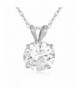 Jewelili Swarovski Zirconia Solitaire Necklace