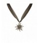 Bavarian Rhinestone Edelweiss Necklace black