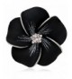 Akianna Swarovski Hawaiian Plumeria Black Silver