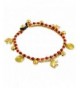 NOVICA Quartz Beaded Anklet Golden