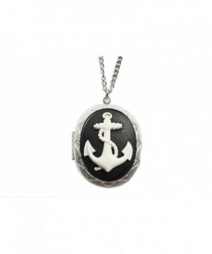 Anchor Necklace Nautical Cabochon Antique