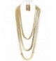 CN0152 FASHIONABLE 3 LAYERED NECKLACE EARRINGS