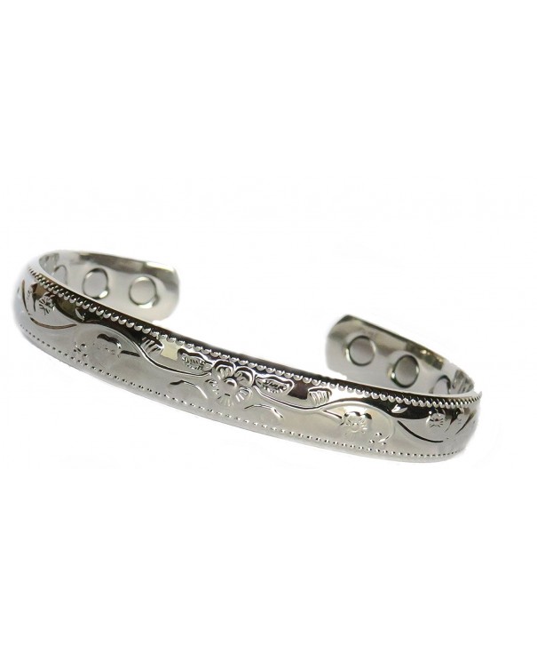 Womens Silver Magnetic Therapy Bracelet