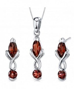 Pendant Earrings Necklace Sterling Marquise