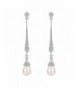 FANZE Zirconia Simulated Chandelier Earrings