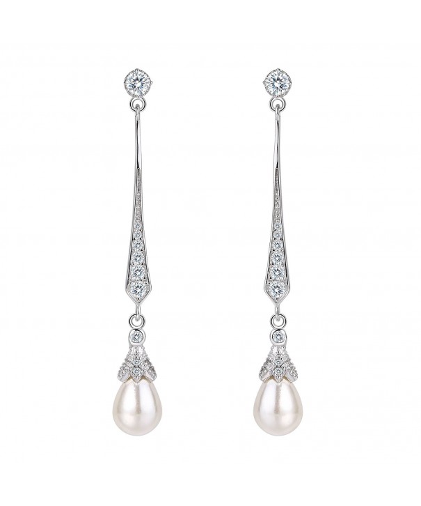 FANZE Zirconia Simulated Chandelier Earrings