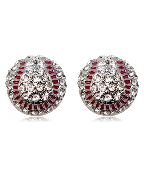 Crystal Baseball Earrings Fashion Jewelry