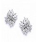 Mariell Zirconia Earrings Marquis Cut Clusters