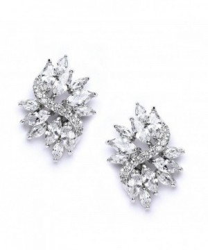 Mariell Zirconia Earrings Marquis Cut Clusters