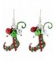 Periwinkle Festive Glittered Enamel Earrings