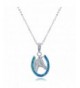 Sterling Silver Created Horseshoe Pendant