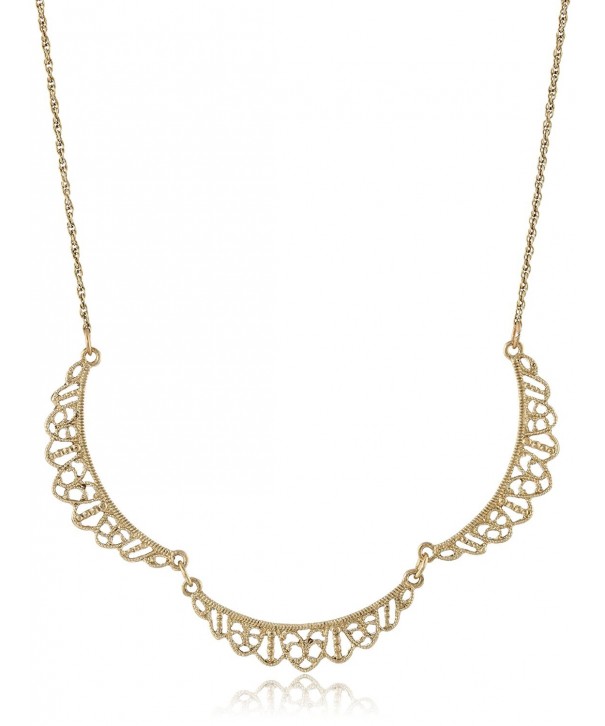 Downton Abbey Gold Tone Filigree Necklace