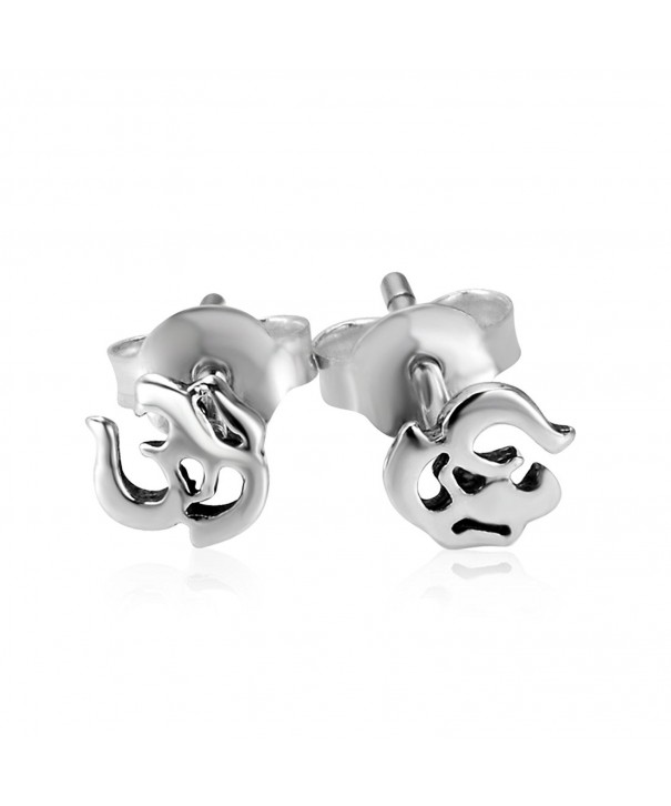 Sterling Silver India Symbol Earrings