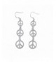 Sterling Silver Dangling Peace Earrings